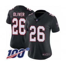 Women's Atlanta Falcons #26 Isaiah Oliver Black Alternate Vapor Untouchable Limited Player 100th Season Football Jersey