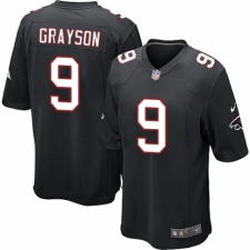Men's Nike Atlanta Falcons #9 Garrett Grayson Game Black Alternate NFL Jersey
