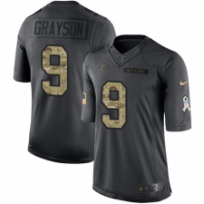 Men's Nike Atlanta Falcons #9 Garrett Grayson Limited Black 2016 Salute to Service NFL Jersey