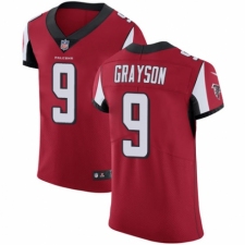 Men's Nike Atlanta Falcons #9 Garrett Grayson Red Team Color Vapor Untouchable Elite Player NFL Jersey