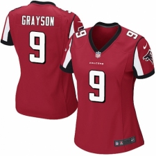 Women's Nike Atlanta Falcons #9 Garrett Grayson Game Red Team Color NFL Jersey