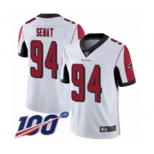 Men's Atlanta Falcons #94 Deadrin Senat White Vapor Untouchable Limited Player 100th Season Football Jersey