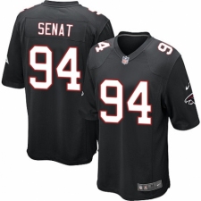 Men's Nike Atlanta Falcons #94 Deadrin Senat Game Black Alternate NFL Jersey