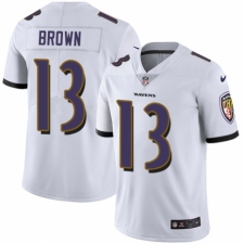 Youth Nike Baltimore Ravens #13 John Brown White Vapor Untouchable Limited Player NFL Jersey