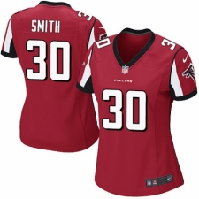 Women's Nike Atlanta Falcons #30 Ito Smith Game Red Team Color NFL Jersey