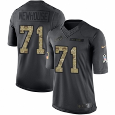 Men's Nike Buffalo Bills #71 Marshall Newhouse Limited Black 2016 Salute to Service NFL Jersey