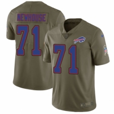 Men's Nike Buffalo Bills #71 Marshall Newhouse Limited Olive 2017 Salute to Service NFL Jersey