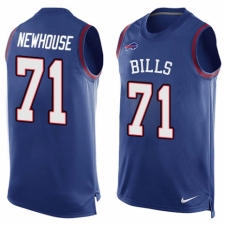 Men's Nike Buffalo Bills #71 Marshall Newhouse Limited Royal Blue Player Name & Number Tank Top NFL Jersey