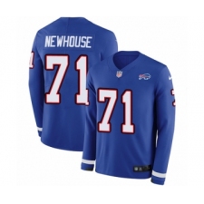 Men's Nike Buffalo Bills #71 Marshall Newhouse Limited Royal Blue Therma Long Sleeve NFL Jersey