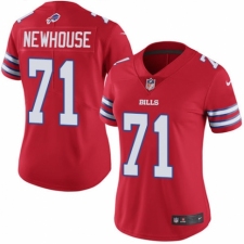 Women's Nike Buffalo Bills #71 Marshall Newhouse Limited Red Rush Vapor Untouchable NFL Jersey