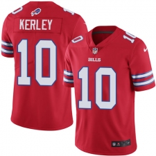 Men's Nike Buffalo Bills #10 Jeremy Kerley Limited Red Rush Vapor Untouchable NFL Jersey