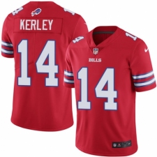 Men's Nike Buffalo Bills #14 Jeremy Kerley Limited Red Rush Vapor Untouchable NFL Jersey