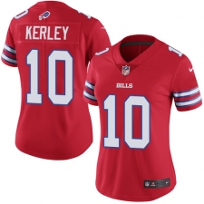Women's Nike Buffalo Bills #10 Jeremy Kerley Limited Red Rush Vapor Untouchable NFL Jersey