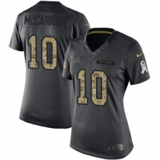 Women's Nike Buffalo Bills #10 AJ McCarron Limited Black 2016 Salute to Service NFL Jersey