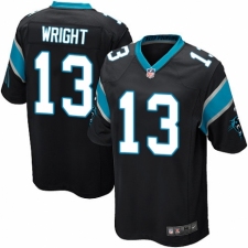 Men's Nike Carolina Panthers #13 Jarius Wright Game Black Team Color NFL Jersey