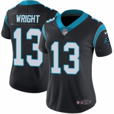 Women's Nike Carolina Panthers #13 Jarius Wright Black Team Color Vapor Untouchable Elite Player NFL Jersey