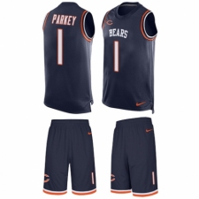 Men's Nike Chicago Bears #1 Cody Parkey Limited Navy Blue Tank Top Suit NFL Jersey