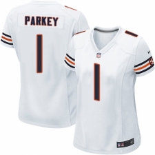 Women's Nike Chicago Bears #1 Cody Parkey Game White NFL Jersey