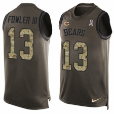 Men's Nike Chicago Bears #13 Bennie Fowler III Limited Green Salute to Service Tank Top NFL Jersey