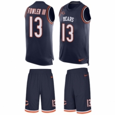 Men's Nike Chicago Bears #13 Bennie Fowler III Limited Navy Blue Tank Top Suit NFL Jersey