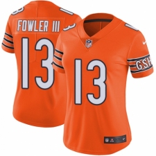 Women's Nike Chicago Bears #13 Bennie Fowler III Limited Orange Rush Vapor Untouchable NFL Jersey