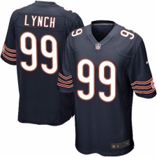 Men's Nike Chicago Bears #99 Aaron Lynch Game Navy Blue Team Color NFL Jersey