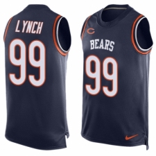 Men's Nike Chicago Bears #99 Aaron Lynch Limited Navy Blue Player Name & Number Tank Top NFL Jersey