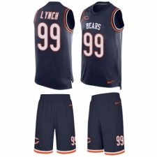 Men's Nike Chicago Bears #99 Aaron Lynch Limited Navy Blue Tank Top Suit NFL Jersey