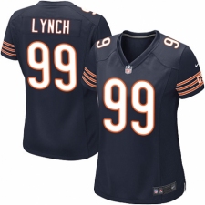 Women's Nike Chicago Bears #99 Aaron Lynch Game Navy Blue Team Color NFL Jersey