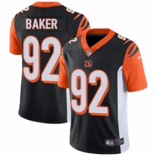 Youth Nike Cincinnati Bengals #92 Chris Baker Black Team Color Vapor Untouchable Limited Player NFL Jersey