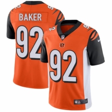 Youth Nike Cincinnati Bengals #92 Chris Baker Orange Alternate Vapor Untouchable Limited Player NFL Jersey