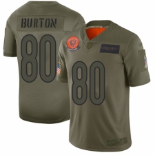 Men's Chicago Bears #80 Trey Burton Limited Camo 2019 Salute to Service Football Jersey