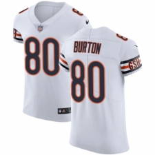 Men's Nike Chicago Bears #80 Trey Burton White Vapor Untouchable Elite Player NFL Jersey