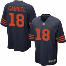 Men's Nike Chicago Bears #18 Taylor Gabriel Game Navy Blue Alternate NFL Jersey