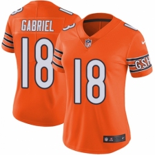 Women's Nike Chicago Bears #18 Taylor Gabriel Limited Orange Rush Vapor Untouchable NFL Jersey