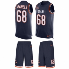 Men's Nike Chicago Bears #68 James Daniels Limited Navy Blue Tank Top Suit NFL Jersey