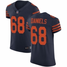 Men's Nike Chicago Bears #68 James Daniels Navy Blue Alternate Vapor Untouchable Elite Player NFL Jersey