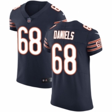 Men's Nike Chicago Bears #68 James Daniels Navy Blue Team Color Vapor Untouchable Elite Player NFL Jersey