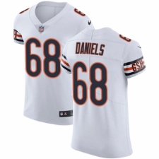 Men's Nike Chicago Bears #68 James Daniels White Vapor Untouchable Elite Player NFL Jersey