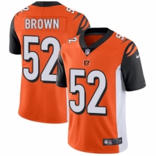 Youth Nike Cincinnati Bengals #52 Preston Brown Orange Alternate Vapor Untouchable Limited Player NFL Jersey