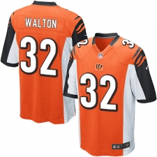 Men's Nike Cincinnati Bengals #32 Mark Walton Game Orange Alternate NFL Jersey