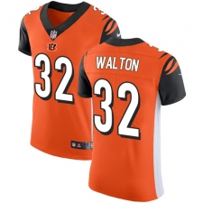 Men's Nike Cincinnati Bengals #32 Mark Walton Orange Alternate Vapor Untouchable Elite Player NFL Jersey