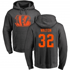 NFL Nike Cincinnati Bengals #32 Mark Walton Ash One Color Pullover Hoodie