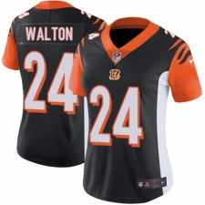 Women's Nike Cincinnati Bengals #24 Mark Walton Black Team Color Vapor Untouchable Limited Player NFL Jersey