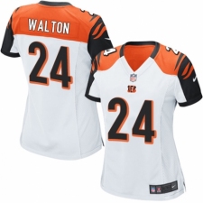 Women's Nike Cincinnati Bengals #24 Mark Walton Game White NFL Jersey