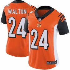 Women's Nike Cincinnati Bengals #24 Mark Walton Orange Alternate Vapor Untouchable Limited Player NFL Jersey