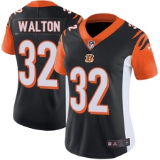 Women's Nike Cincinnati Bengals #32 Mark Walton Black Team Color Vapor Untouchable Limited Player NFL Jerse