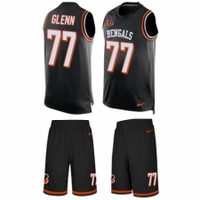 Men's Nike Cincinnati Bengals #77 Cordy Glenn Limited Black Tank Top Suit NFL Jersey