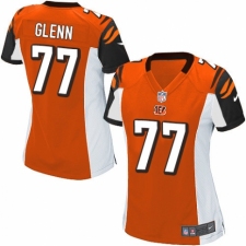 Women's Nike Cincinnati Bengals #77 Cordy Glenn Game Orange Alternate NFL Jersey