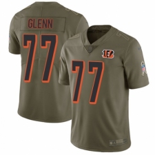 Youth Nike Cincinnati Bengals #77 Cordy Glenn Limited Olive 2017 Salute to Service NFL Jersey